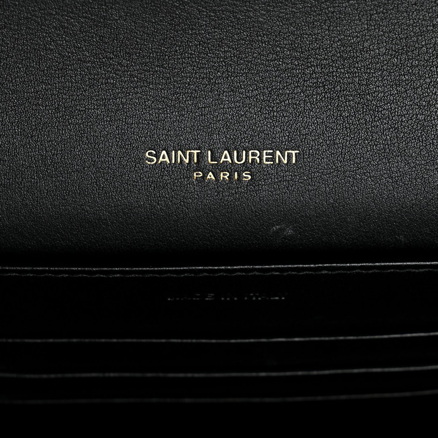 Patent Monogram Cassandra Chain Wallet Black
