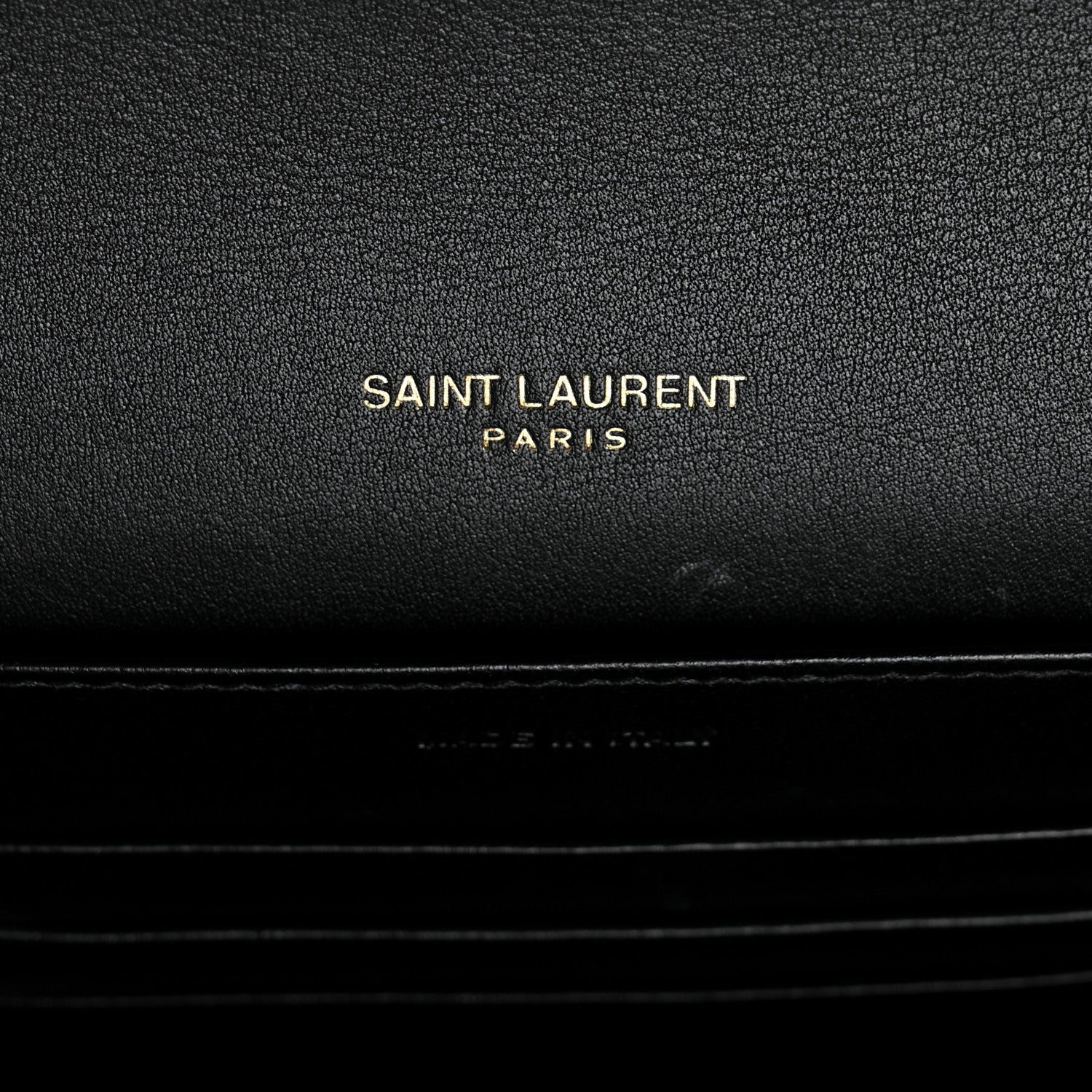 Saint Laurent Patent Monogram Cassandra Chain Wallet Black 6 of 10