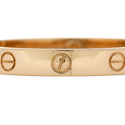 Cartier 18K Yellow Gold 4 Diamond LOVE Bracelet 15 5 of 9