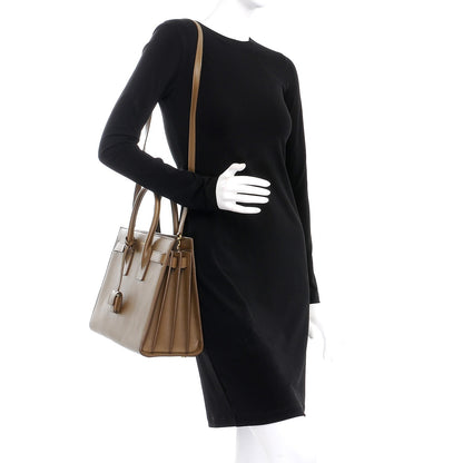 Saint Laurent Calfskin Small Sac de Jour Taupe 3 of 9