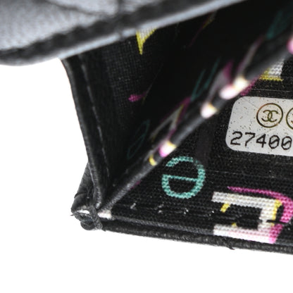 Chanel Lambskin Quilted Flap Card Holder Black 7 of 8