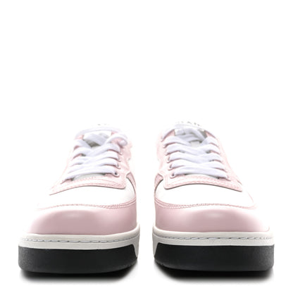 Prada Vitello Sport Spazzolato Rois Rubber Triangle Logo Perforated Womens District Low Top 30mm Sneakers 38.5 White Alabastro 2 of 9