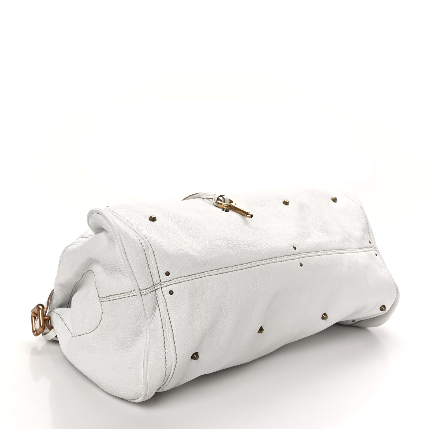 Chloe Calfskin Medium Paddington Satchel White 4 of 12
