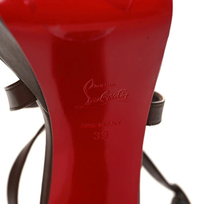 Christian Louboutin Nappa Loubi Bee Alta 130 Sandals 39 Cuoio 7 of 7