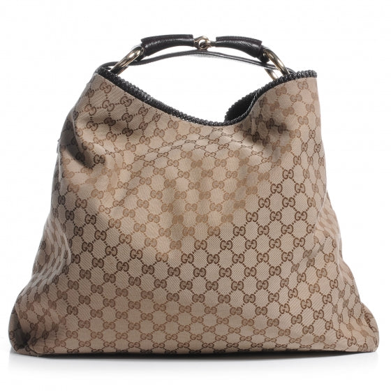 Large Horsebit Chain Hobo Brown