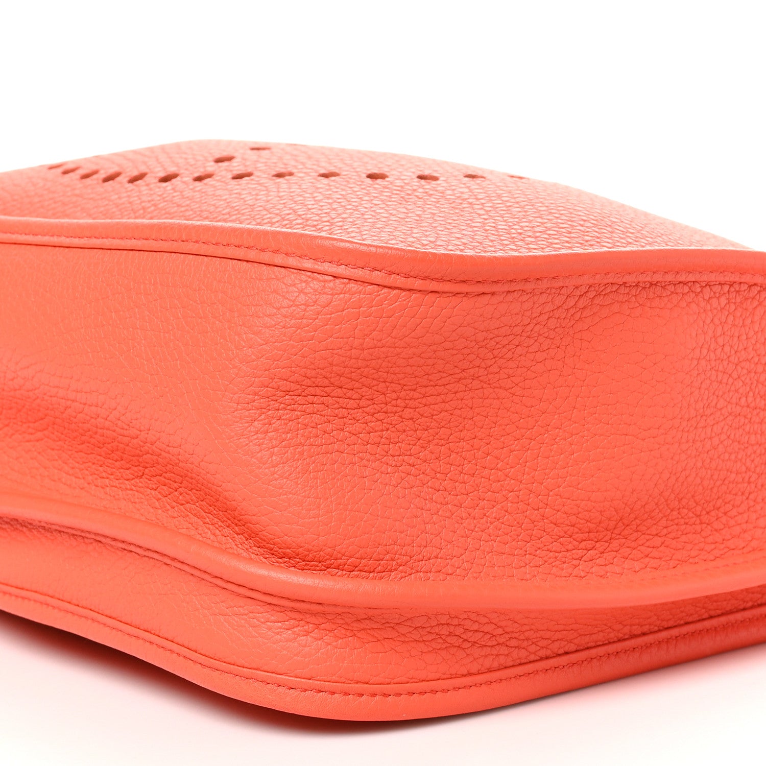 Hermes Taurillon Clemence Amazone Evelyne III PM Orange Poppy Bleu Saint Cyr 10 of 10