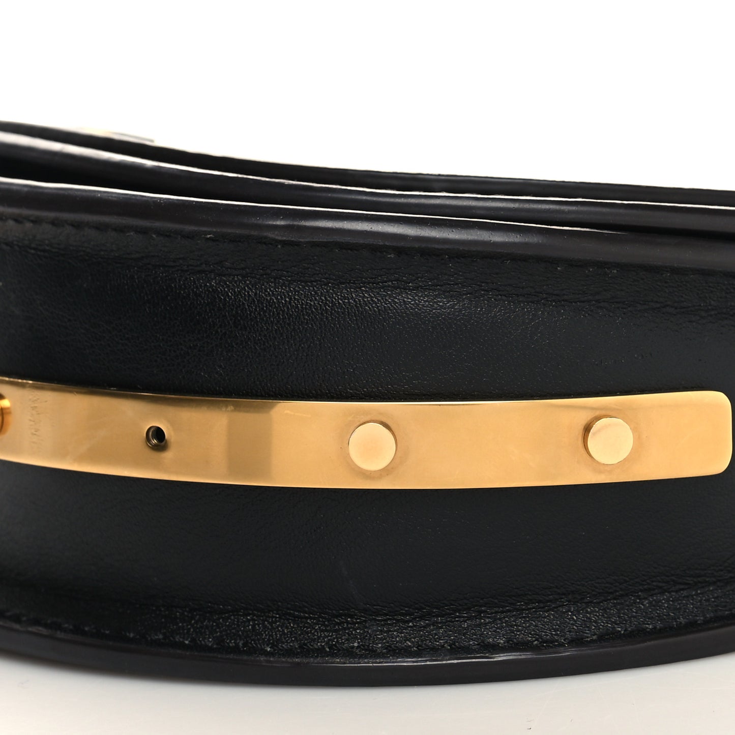 Calfskin Small Nile Bracelet Minaudiere Bag Black