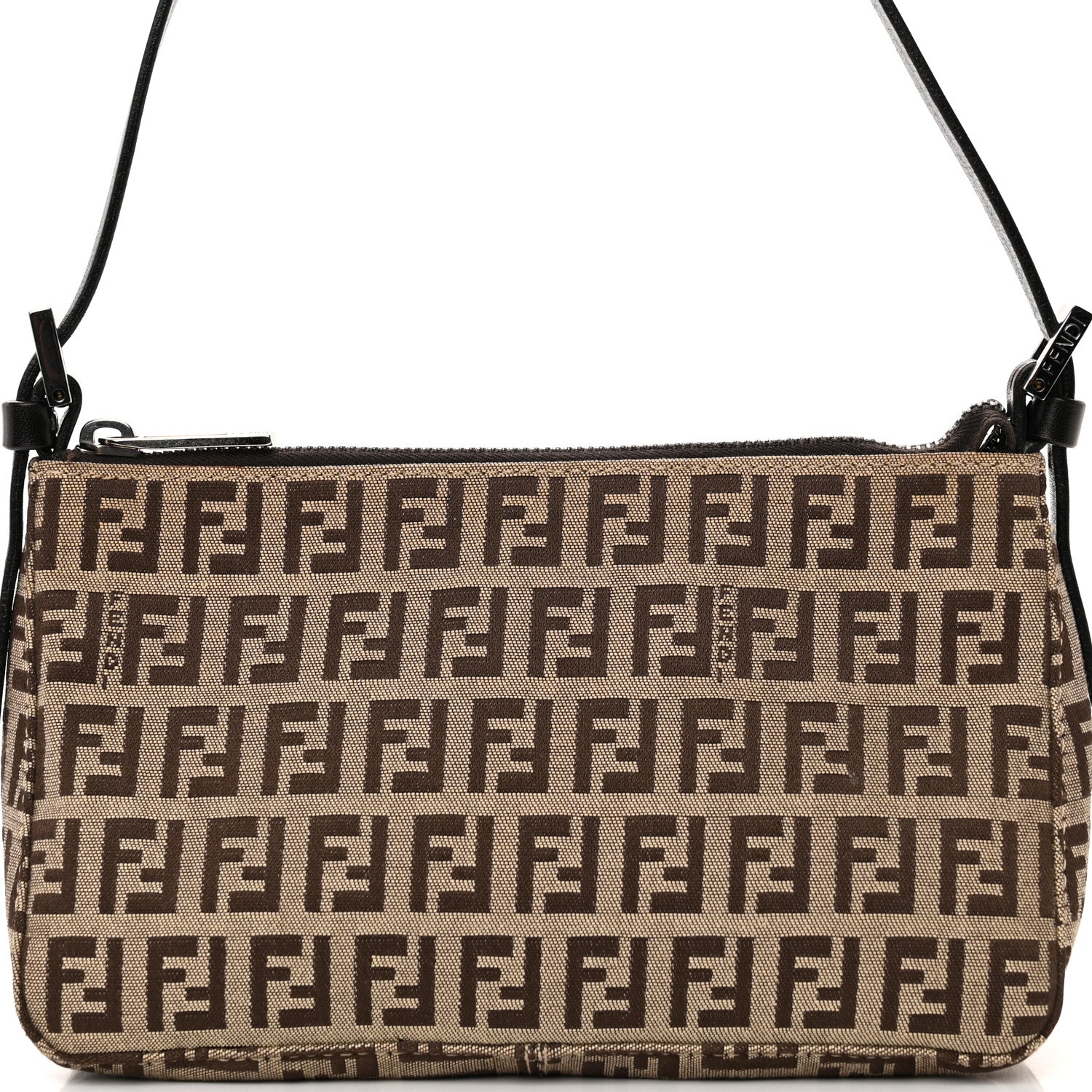 Fendi Zucchino Pochette Dark Brown 8 of 10