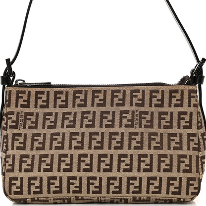 Fendi Zucchino Pochette Dark Brown 8 of 10