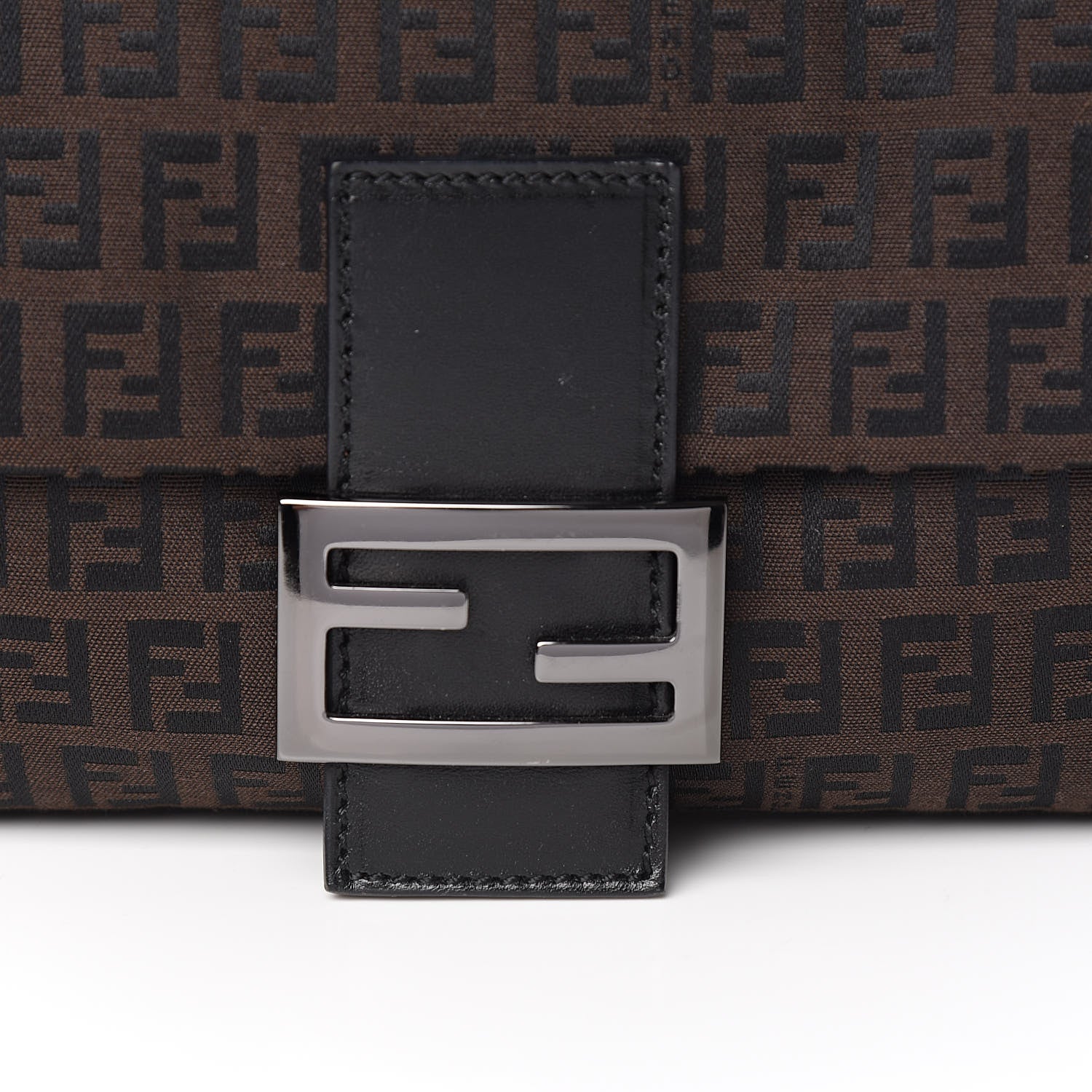 Fendi Zucchino Vitello Baguette Black Moro 10 of 10