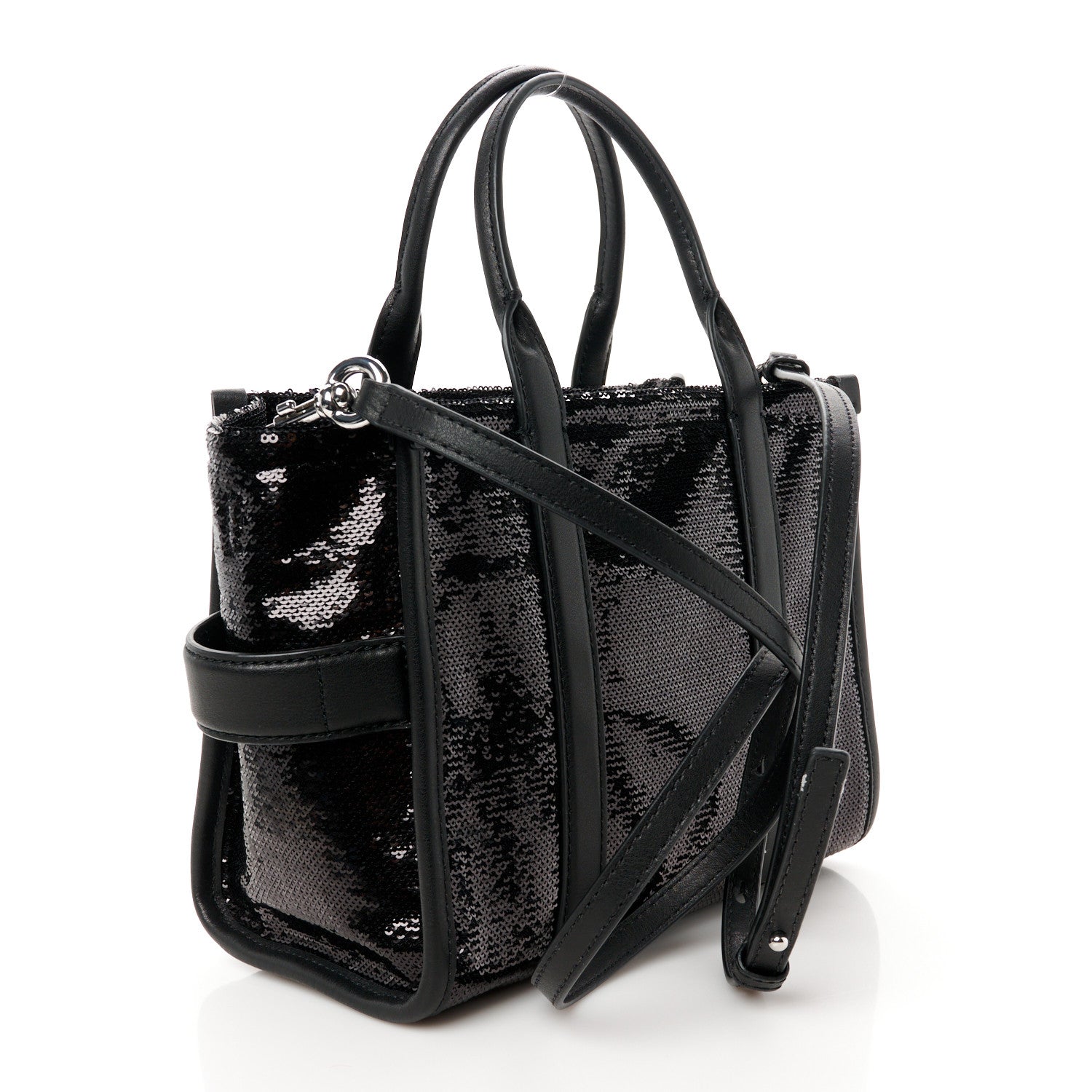 Marc Jacobs Sequin Small The Tote Bag Black 3 of 10