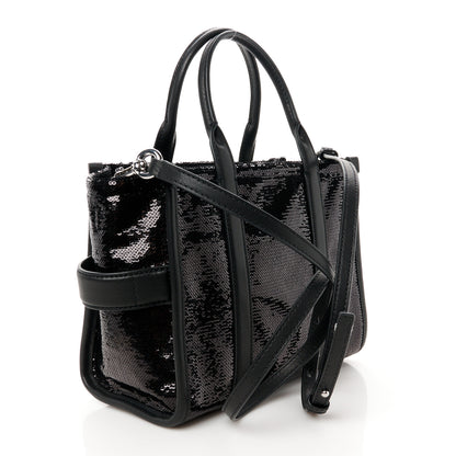 Marc Jacobs Sequin Small The Tote Bag Black 3 of 10