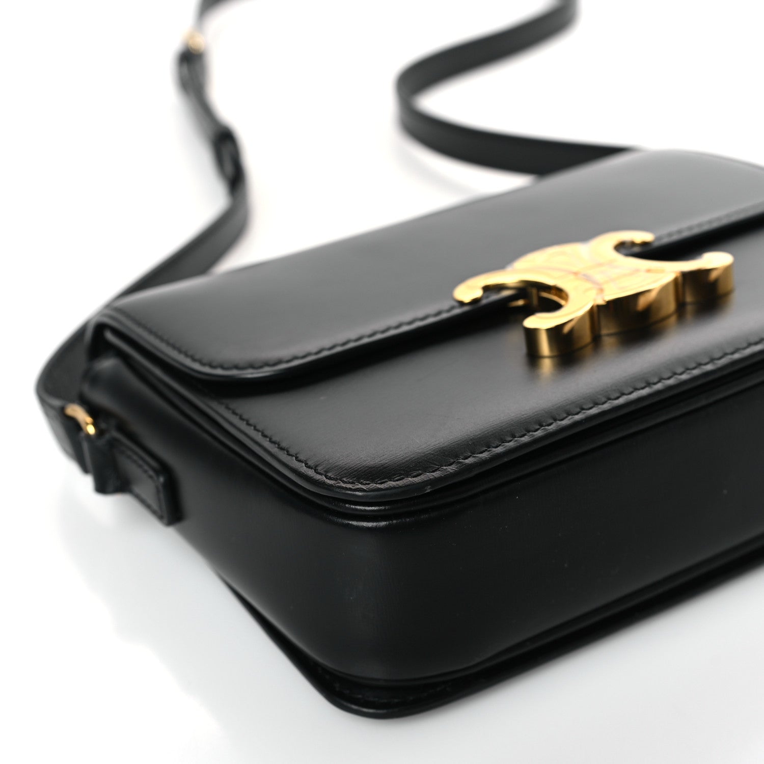 Celine Shiny Calfskin Teen Triomphe Black 8 of 9