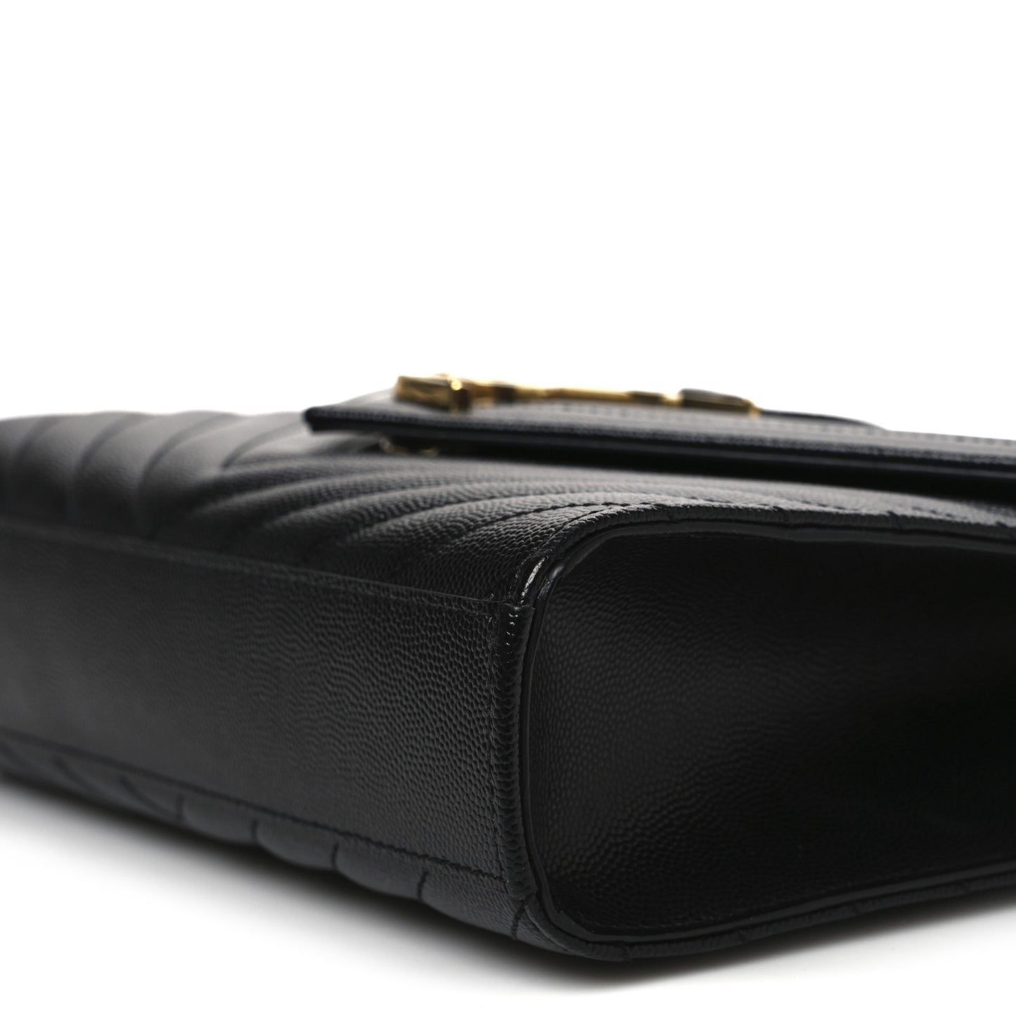 Grain De Poudre Matelasse Chevron Medium Monogram Satchel Black