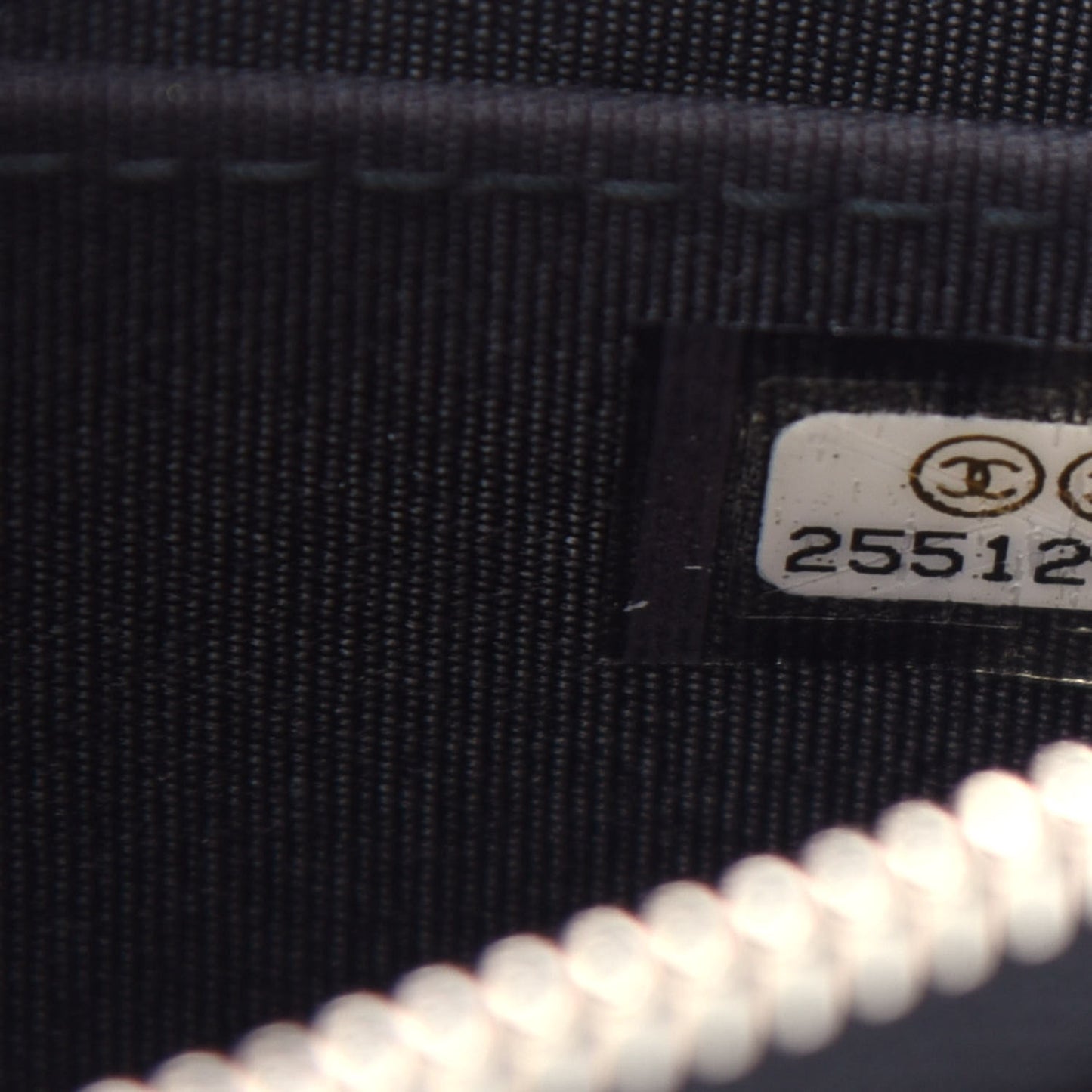 Lambskin Camellia Embossed Studded Zip Coin Purse Black