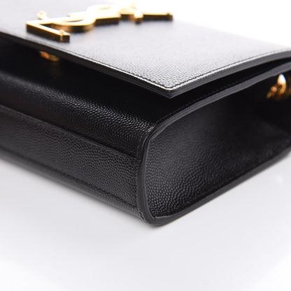 Saint Laurent Grain De Poudre Small Monogram Kate Satchel Black 10 of 11
