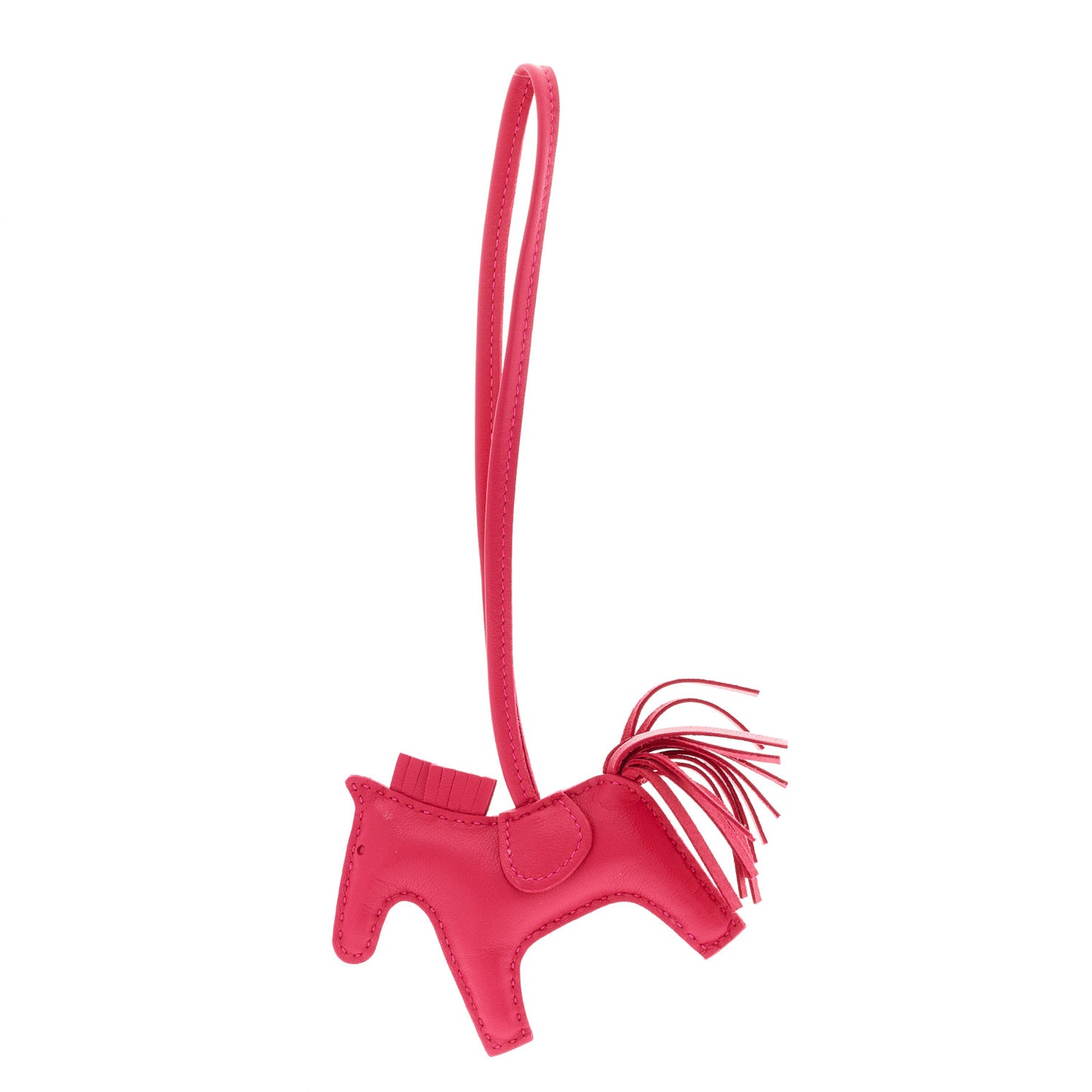 Milo Lambskin Grigri Rodeo Horse Bag Charm PM Rose Mexico