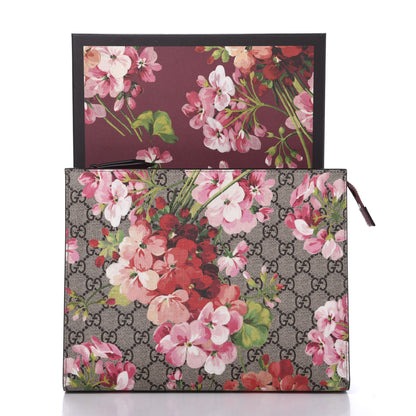Gucci GG Supreme Monogram Blooms Large Cosmetic Case Beige Multicolor Dry Rose 8 of 8
