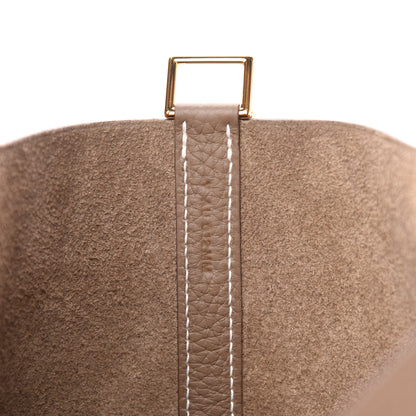 Hermes Taurillon Clemence Picotin Lock 22 MM Etoupe 7 of 10