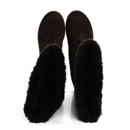 Louis Vuitton Suede Fur Wintry Boots 39 Brown 2 of 11