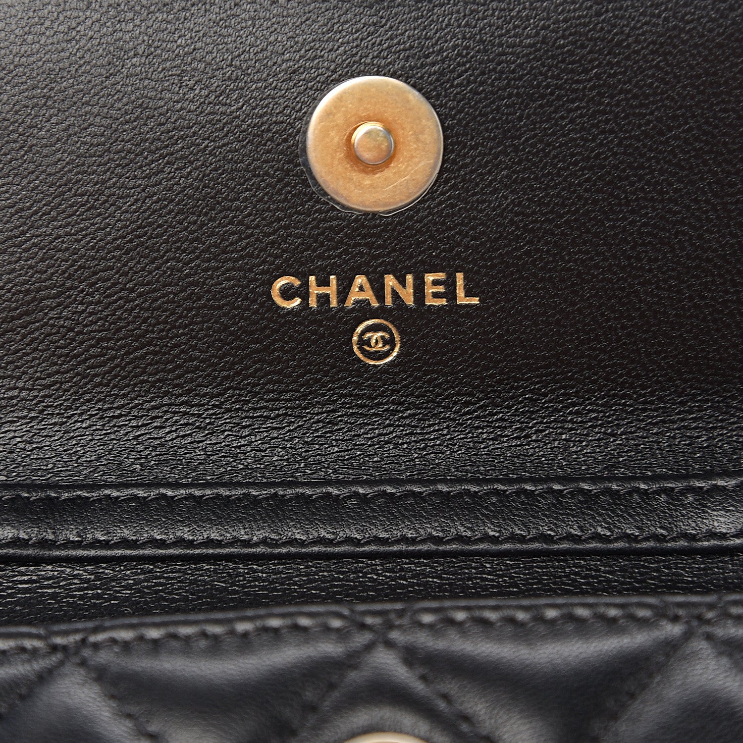 Chanel Lambskin Quilted Pearl Crush Clutch With Chain Black 5 of 8