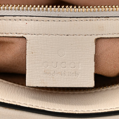 Gucci Azalea Calfskin Small Horsebit 1955 Shoulder Bag Mystic White 6 of 15