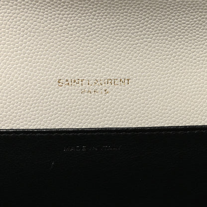 Saint Laurent Grain De Poudre Monogram Uptown Chain Wallet Crema Soft 6 of 11