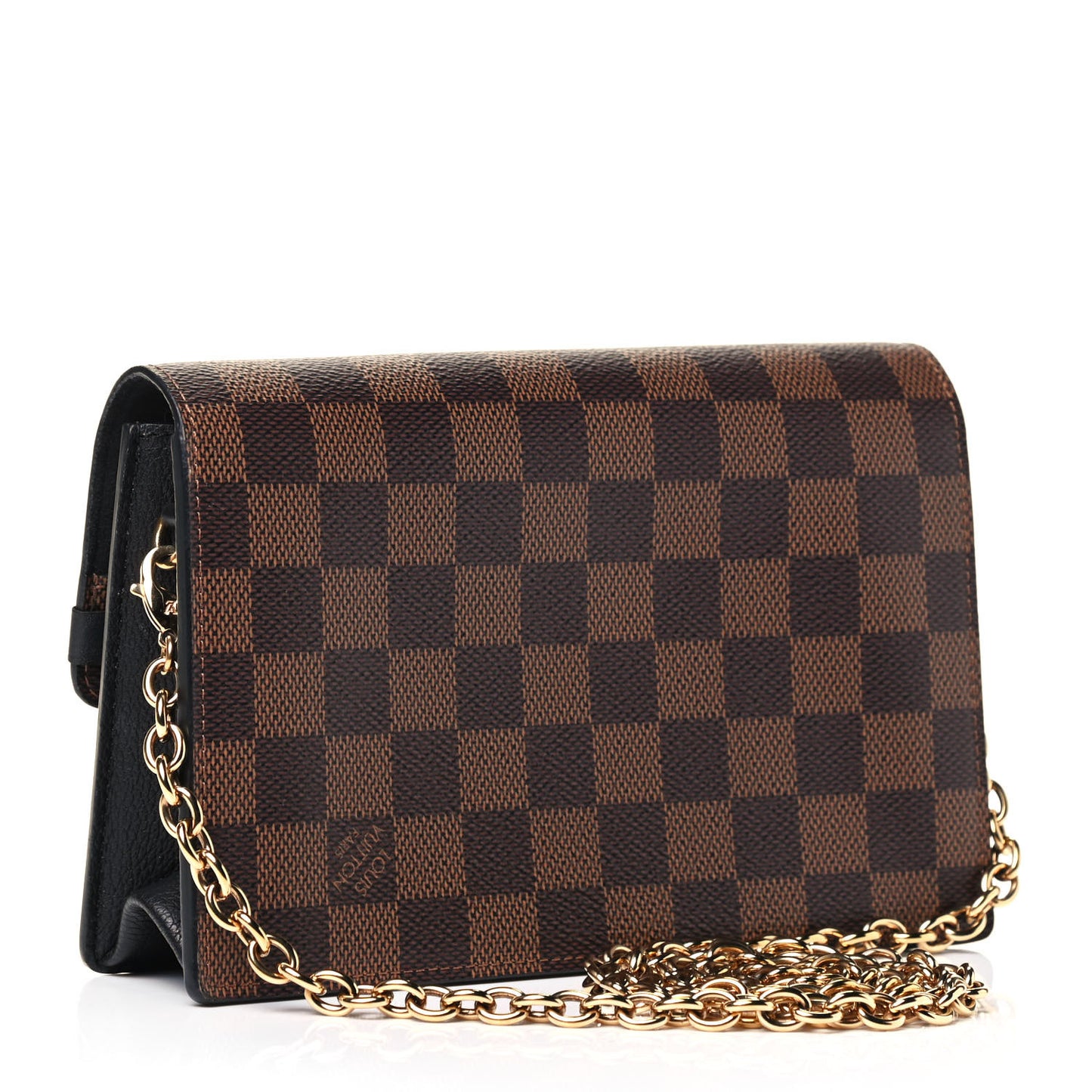 Damier Ebene Vavin Chain Wallet Black