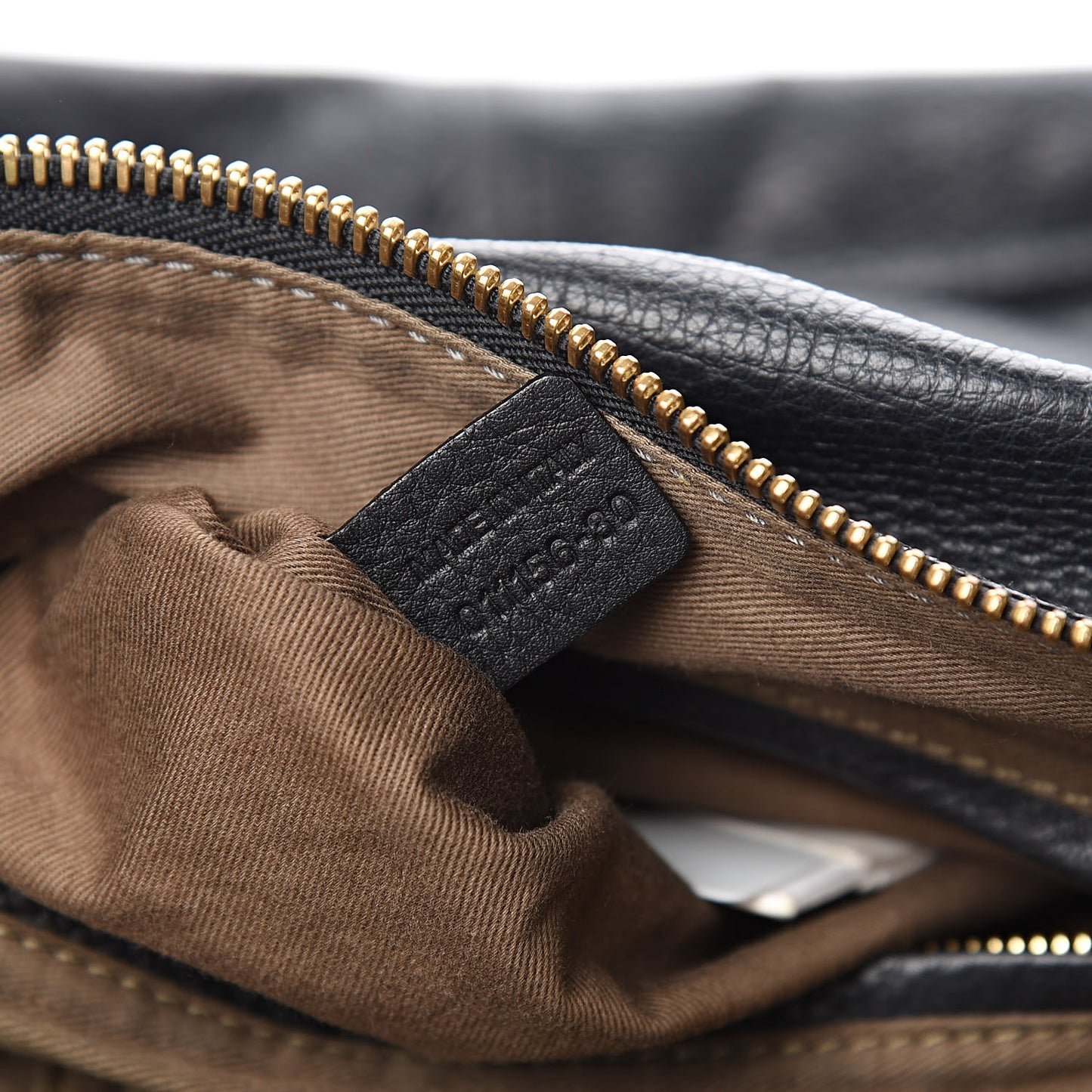 Calfskin Large Marcie Satchel Black
