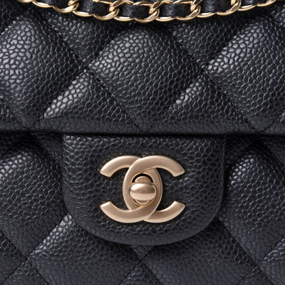 Chanel Caviar Quilted Clutch With Chain Flap Black 7 of 10