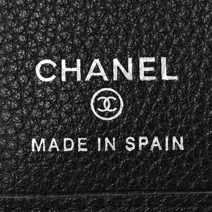 Chanel Grained Calfskin Brilliant Card Holder Black 6 of 7