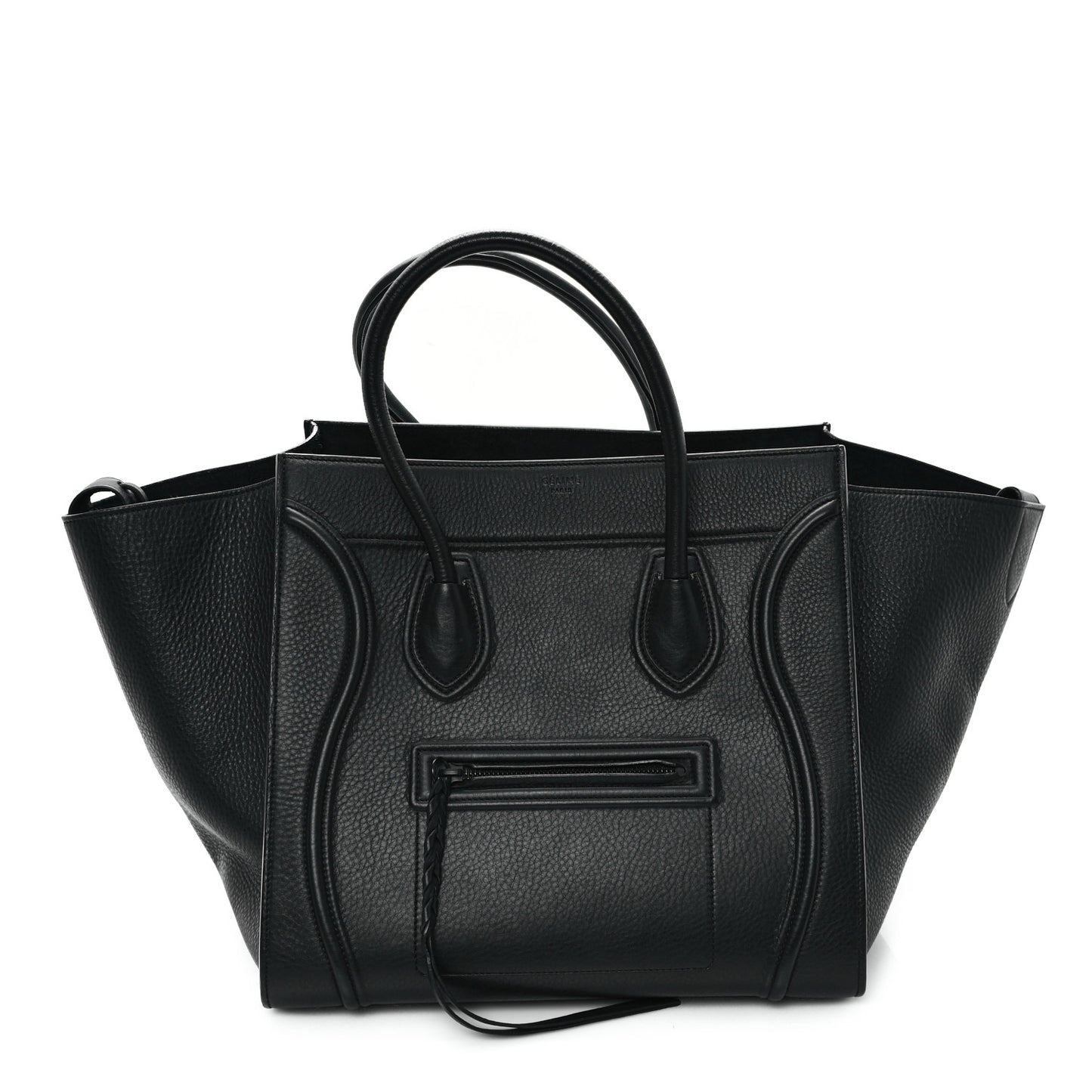 Supple Calfskin Medium Phantom Luggage Black