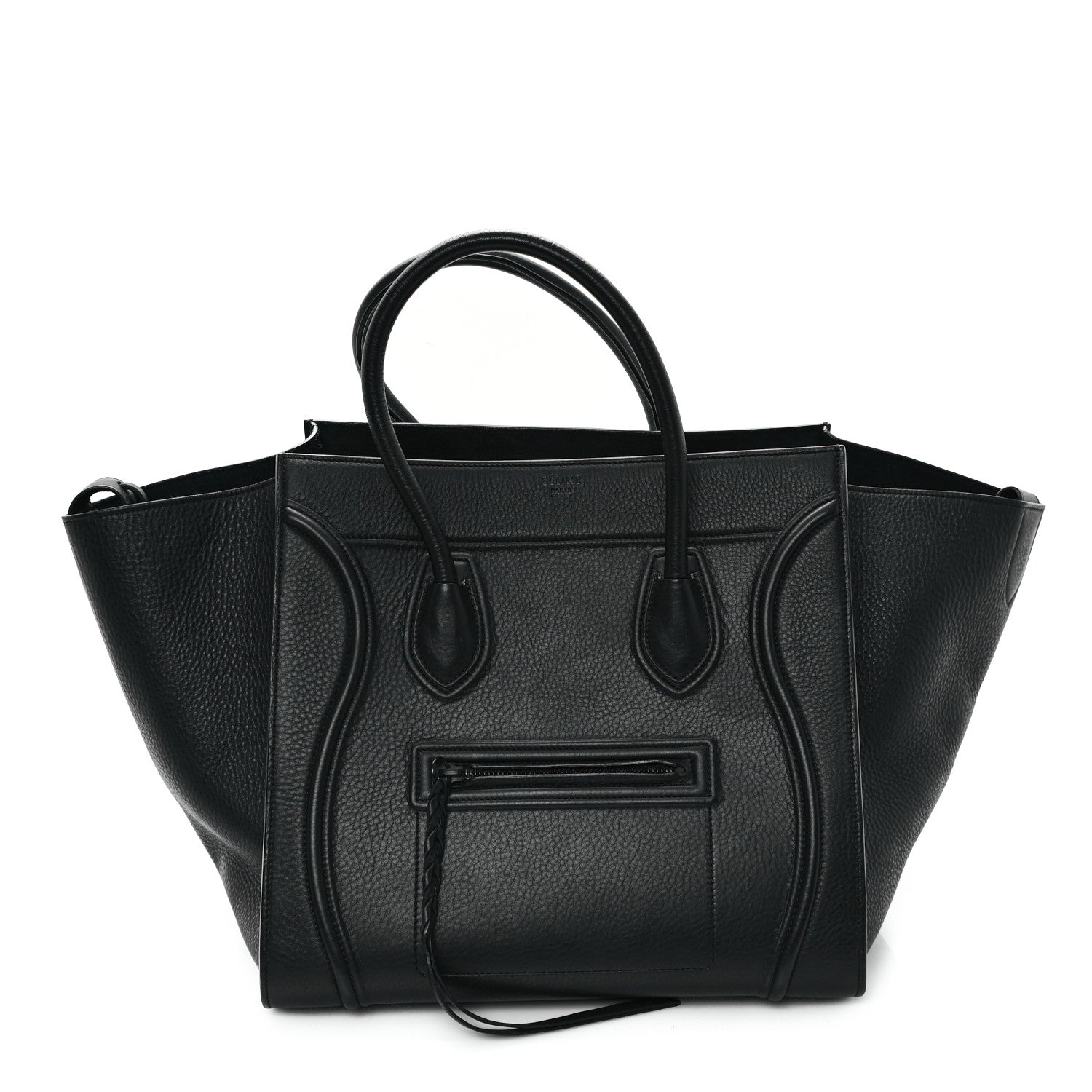 Celine Supple Calfskin Medium Phantom Luggage Black 1 of 10