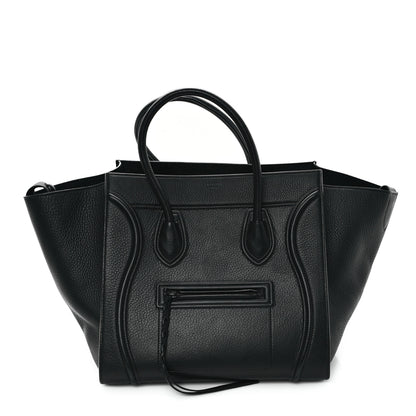 Celine Supple Calfskin Medium Phantom Luggage Black 1 of 10