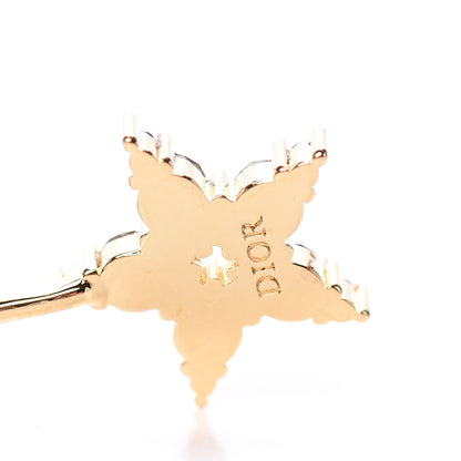 Christian Dior Pearl Crystal My ABCDior Tribales Etoile Earring Gold 3 of 6