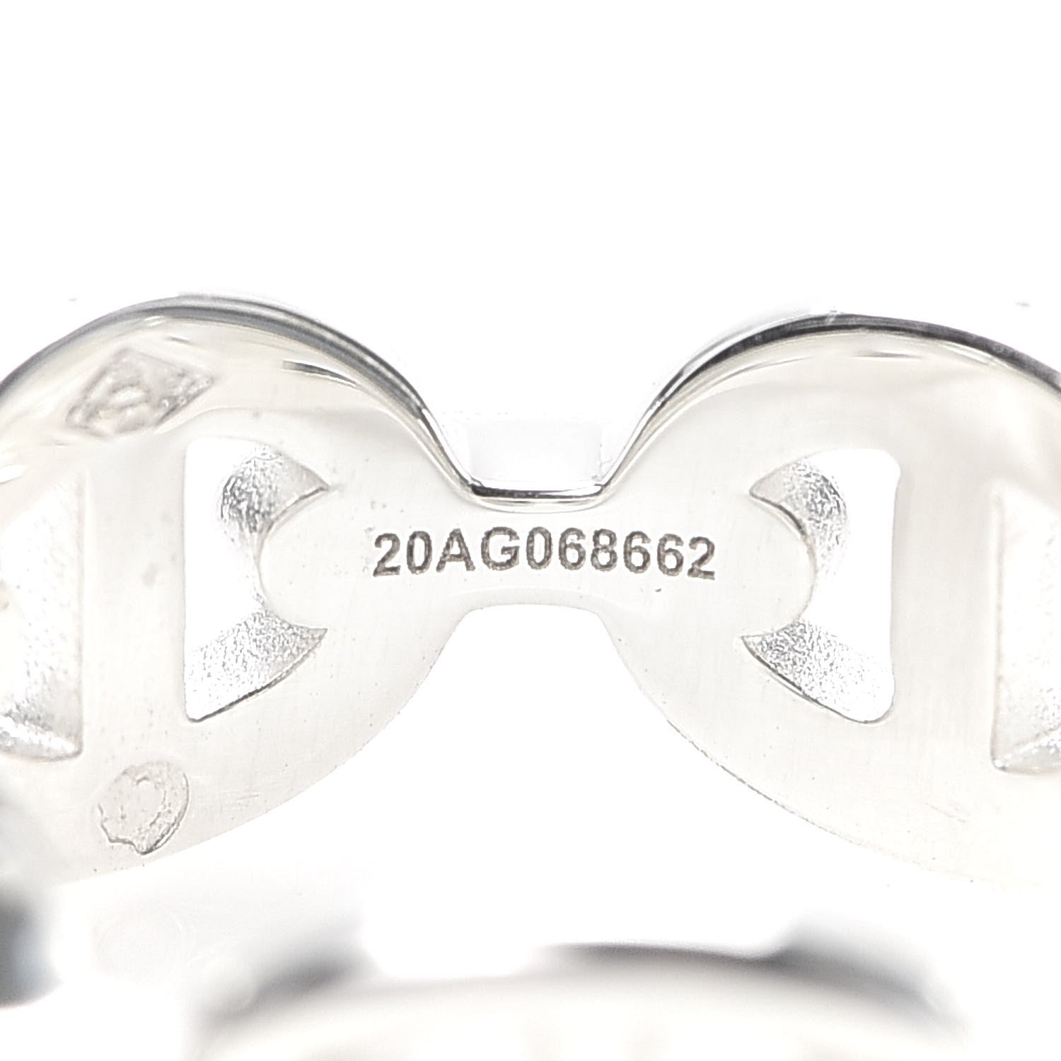 Hermes Sterling Silver PM Chaine d'Ancre Enchainee Band Ring 50 5.25 4 of 6