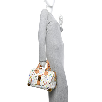 Louis Vuitton Monogram Multicolor Speedy 30 White 2 of 9