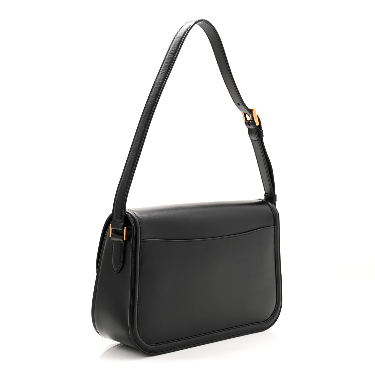 Box Calfskin Monogram Large Solferino Shoulder Bag Black