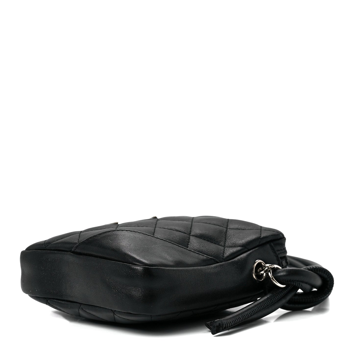 Calfskin Quilted Small Cambon Messenger Black White