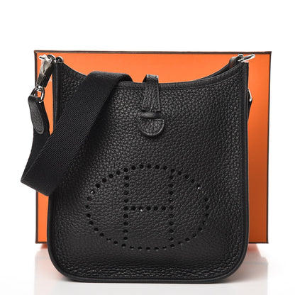 Hermes Taurillon Clemence Evelyne TPM Black 9 of 9