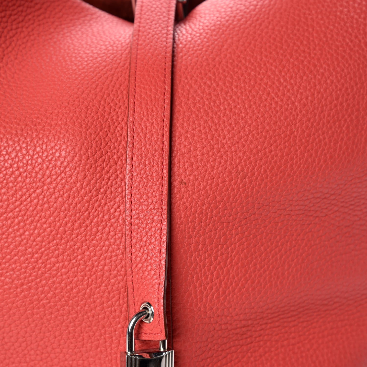 Hermes Taurillon Clemence Picotin Lock 26 GM Bougainvillea 13 of 13