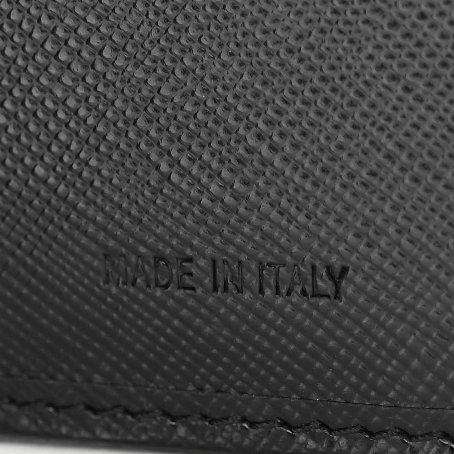 Saffiano Tri-Fold Compact Wallet Black