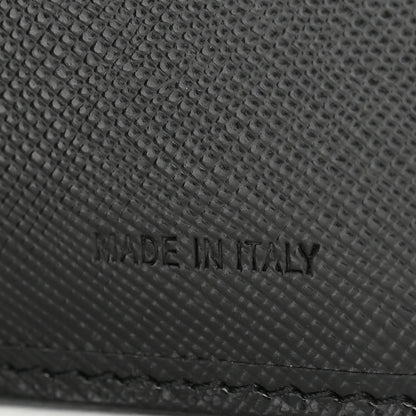 Prada Saffiano Tri-Fold Compact Wallet Black 8 of 11