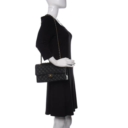 Chanel Caviar Quilted Medium Double Flap Black 2 of 11