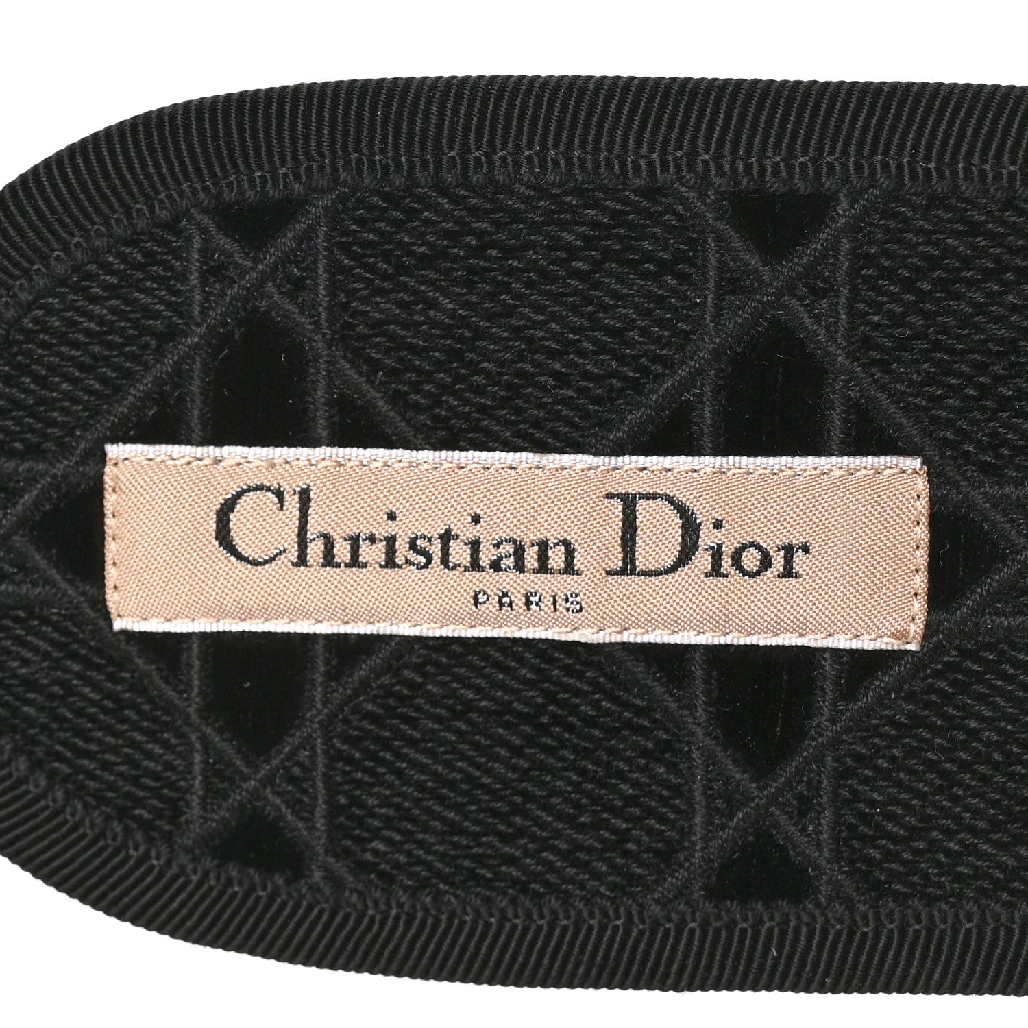 Christian Dior Velvet Cannage Chez Moi Slide Sandal 42 Black 7 of 8
