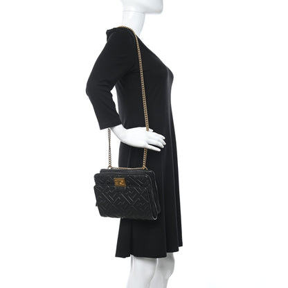 Fendi Nappa FF 1974 Diagonal Embossed Upside Down Belt Bag Black 2 of 11