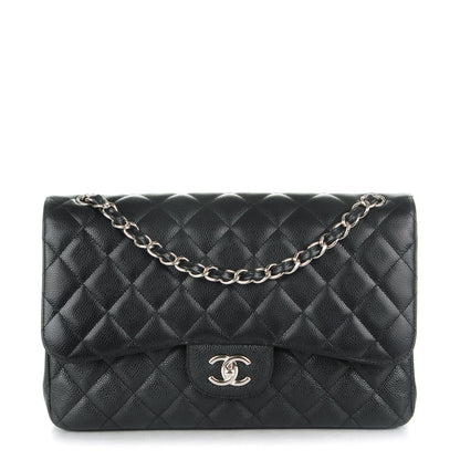 Chanel Caviar Quilted Jumbo Double Flap Black 1 of 8