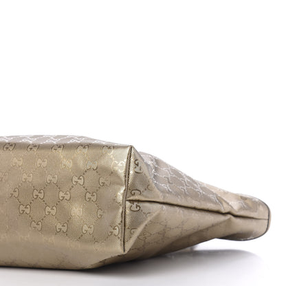 Gucci Imprime Monogram Medium Zippered Shopping Tote Champagne 10 of 11
