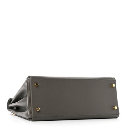 Hermes Evercolor Kelly Retourne 28 Vert De Gris 3 of 12