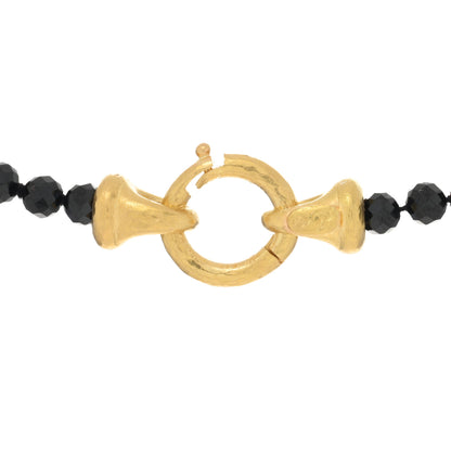 Elizabeth Locke 19K Yellow Gold Black Spinel Francesca Clasp Necklace 3 of 3